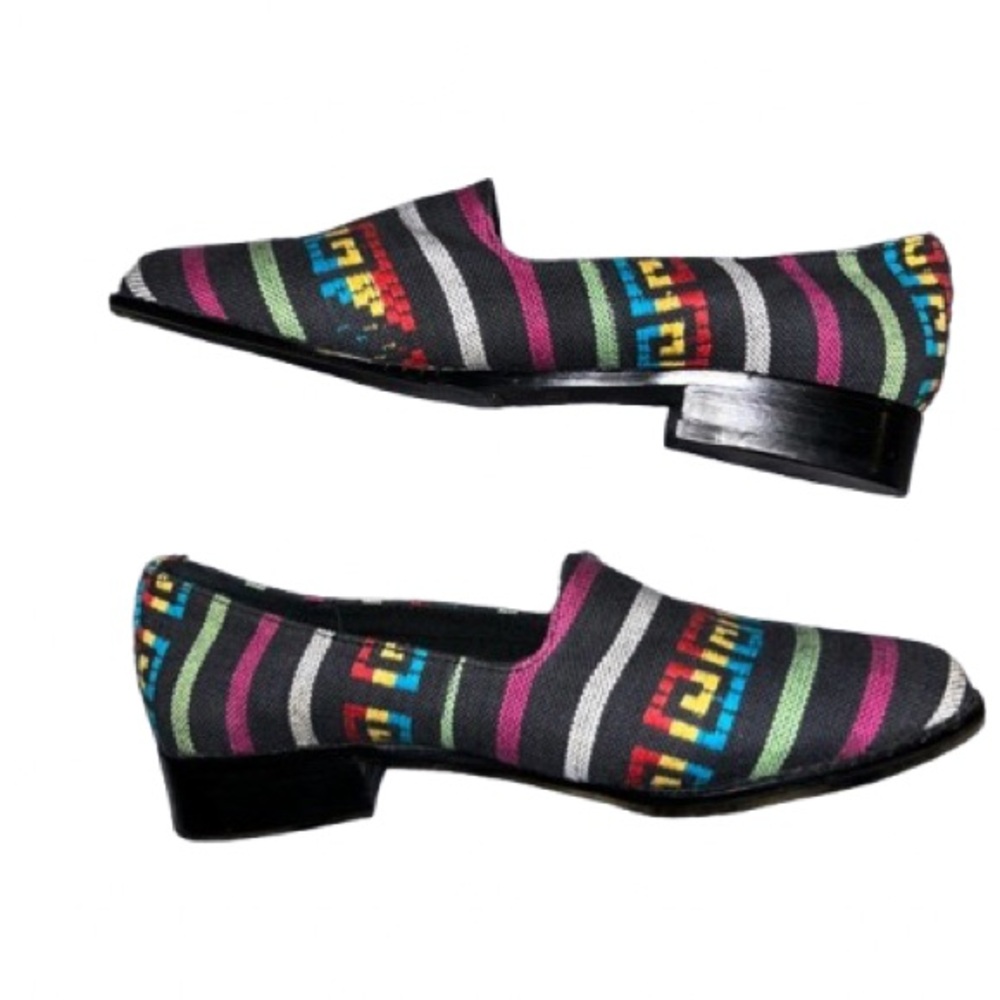 Beautiful 80%20 Aztec Tribal Southwestern Loafer Flat - 6